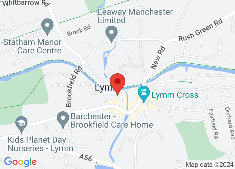Map showing location of Lymm Youth & Community Centre