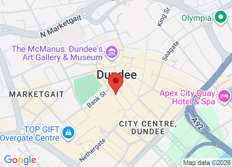 Map showing location of Wellness Dundee & Café