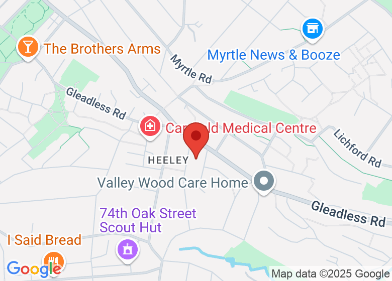 Map showing location of Church of the Nazarene