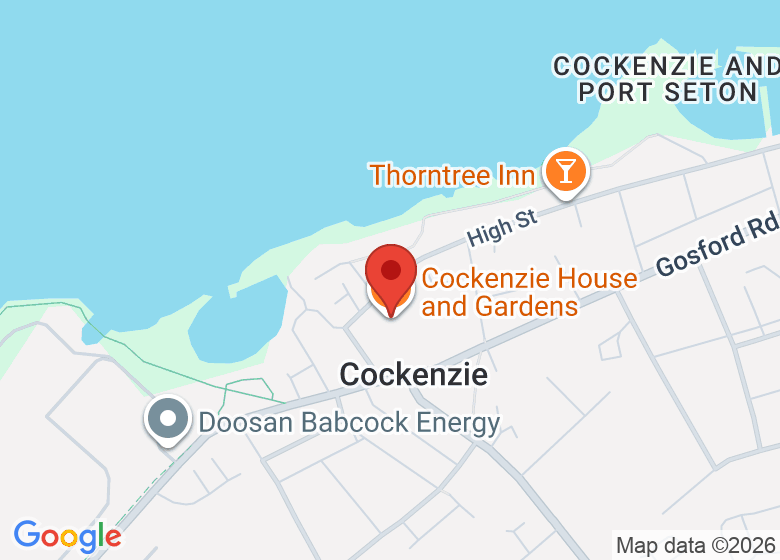 Map showing location of Cockenzie House and Gardens