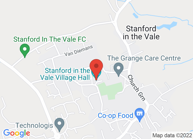 Map showing location of Stanford in the Vale Village Hall