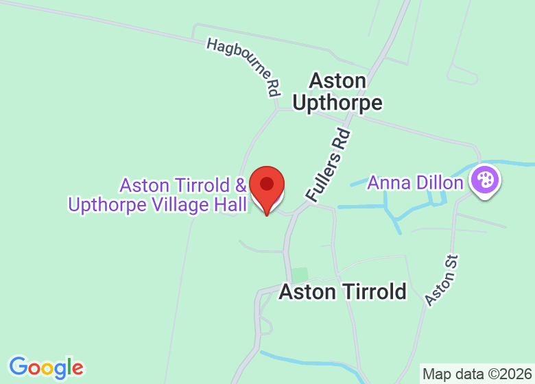 Map showing location of Aston Tirrold & Upthorpe Village Hall