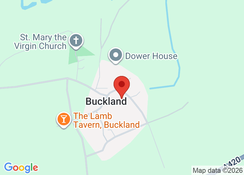 Map showing location of Buckland Memorial Hall