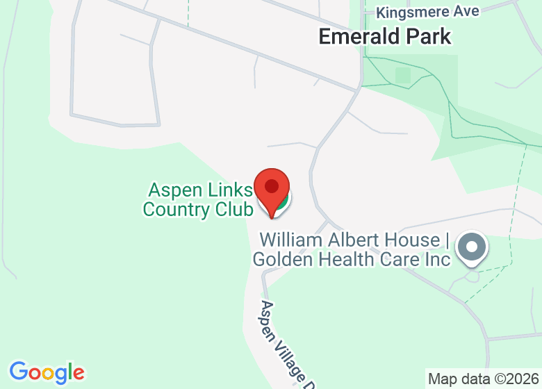 Map showing location of Aspen Links Country Club