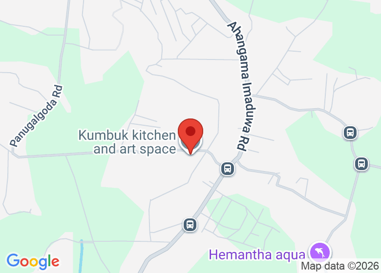 Map showing location of Kumbuk kitchen and art space