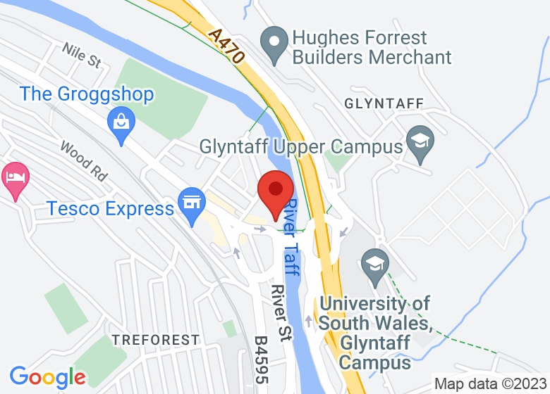 Map showing location of Taff Meadow Community Centre 