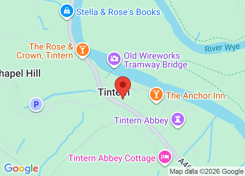 Map showing location of Tintern Village Hall