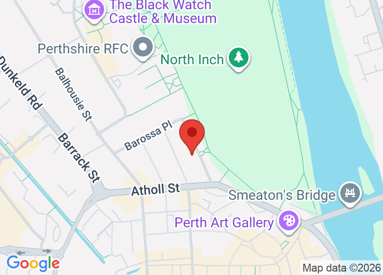Map showing location of Perth Yoga Studio - Old Academy Building