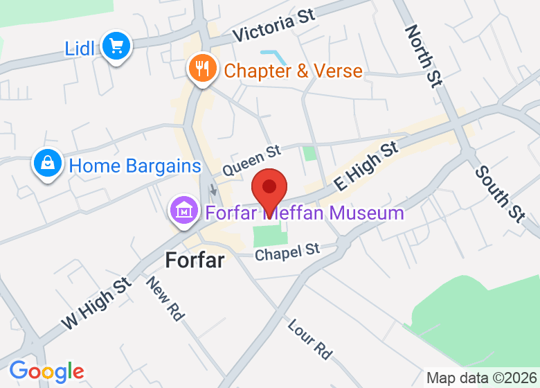 Map showing location of East & Old Parish Church