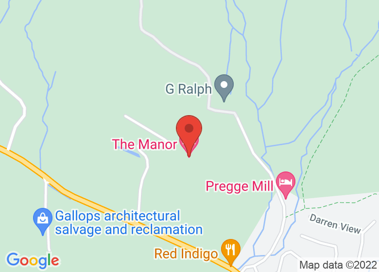 Map showing location of The Manor Hotel
