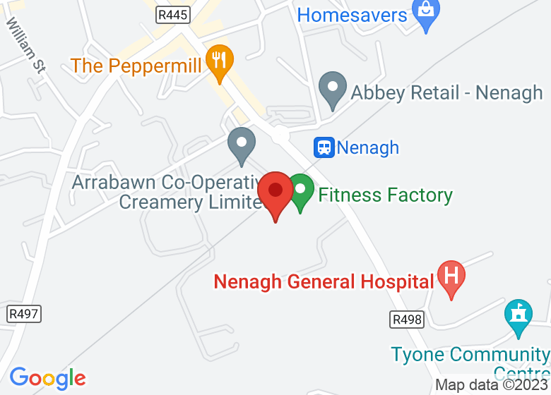 Map showing location of Train Nenagh