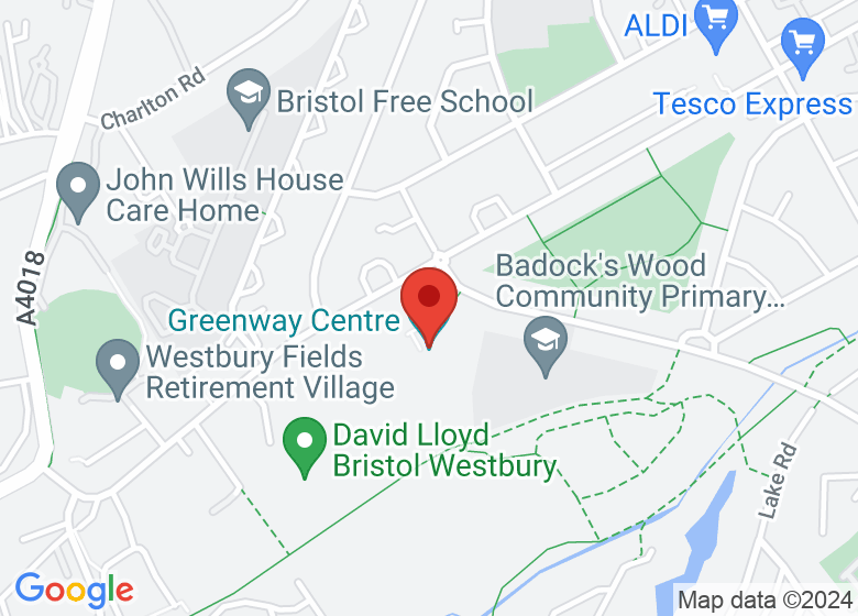 Map showing location of Greenway Centre