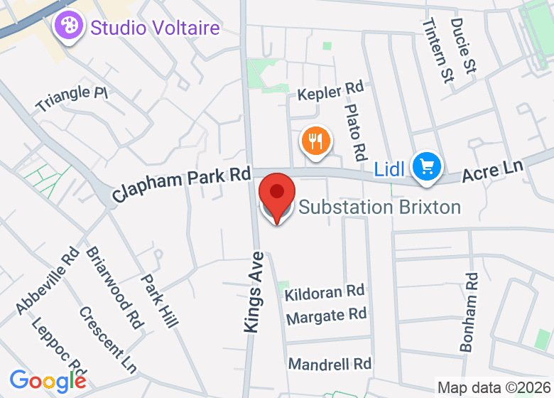 Map showing location of Substation Brixton