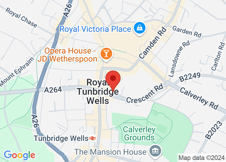 Map showing location of Assembly Hall Theatre