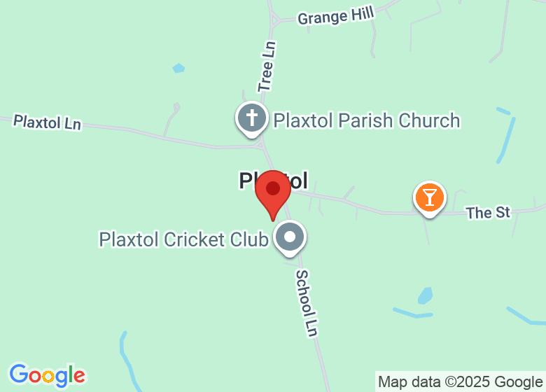 Map showing location of Plaxtol Primary School