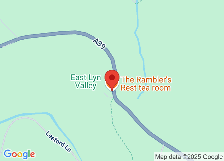 Map showing location of Ramblers Rest Tea Room