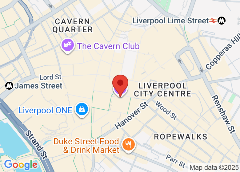 Map showing location of Studio 1 at The Bluecoat