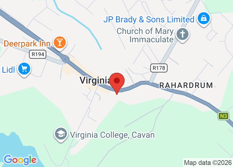 Map showing location of Virginia Library