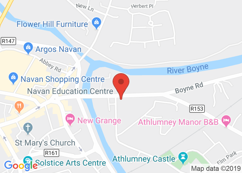 Map showing location of Navan Education Centre