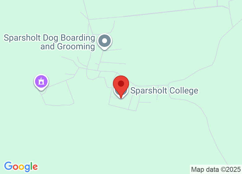 Map showing location of Sparsholt College