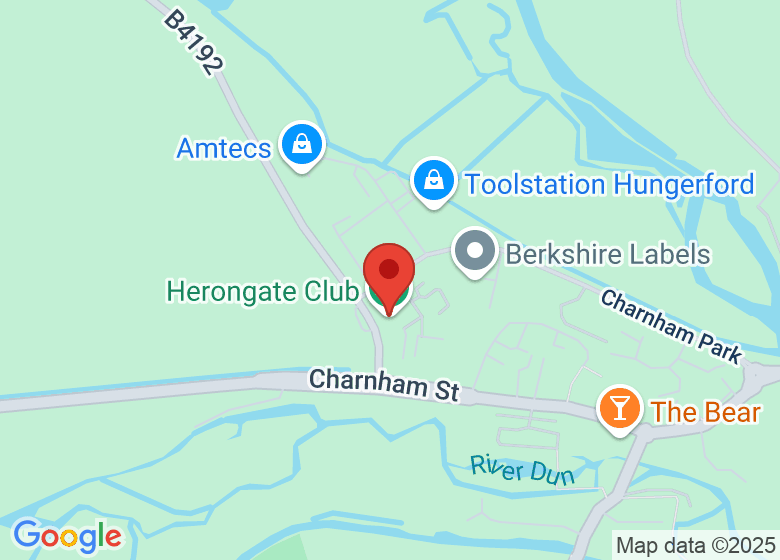 Map showing location of Herongate Club