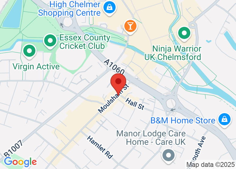 Map showing location of Emeralds Chelmsford