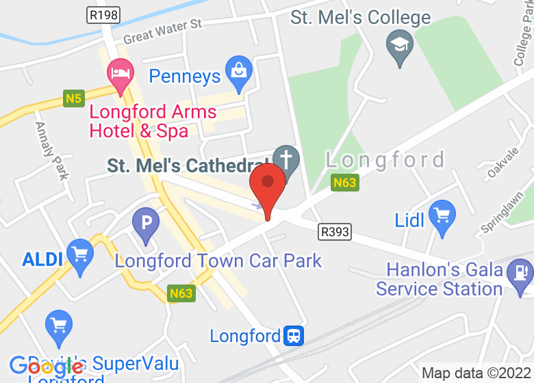 Map showing location of Temperance Hall