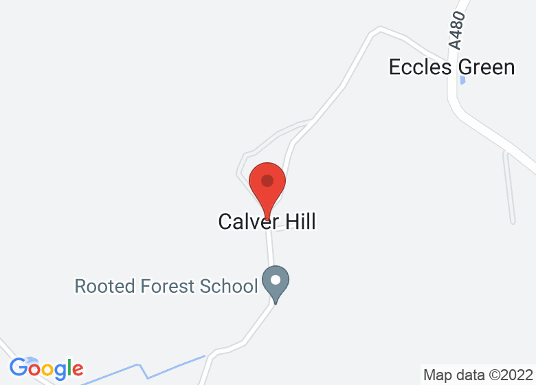 Map showing location of Lower Calver Hill Farm