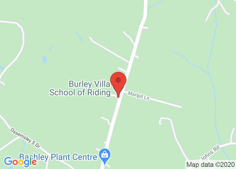 Map showing location of Burley-Villa School of Riding