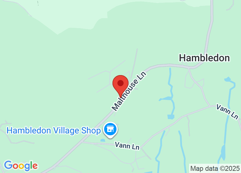Map showing location of Hambledon Village Hall