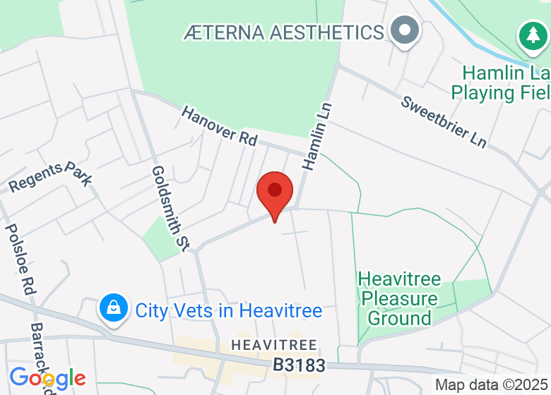 Map showing location of 2nd Exeter Scout Group