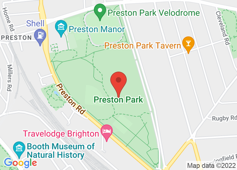 Map showing location of Preston Park
