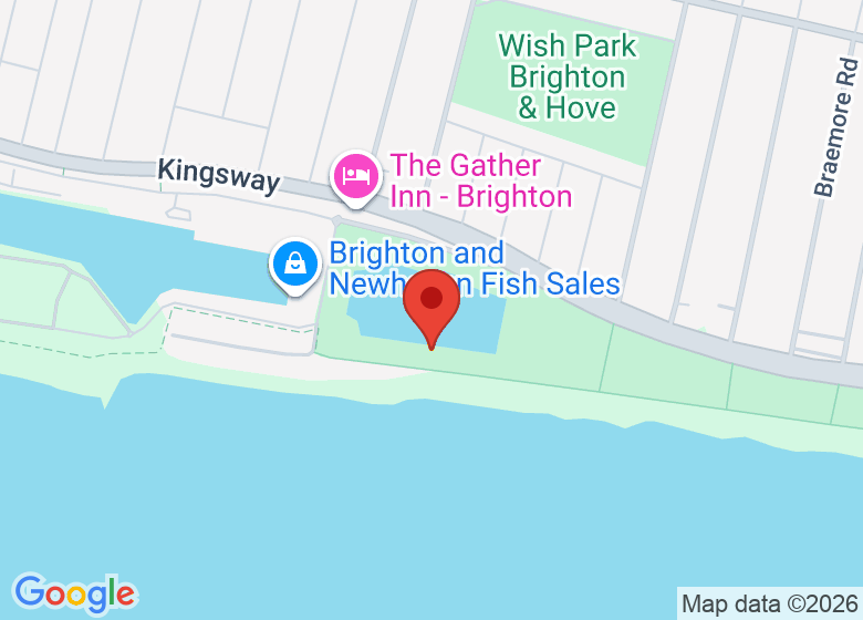 Map showing location of Hove Lagoon