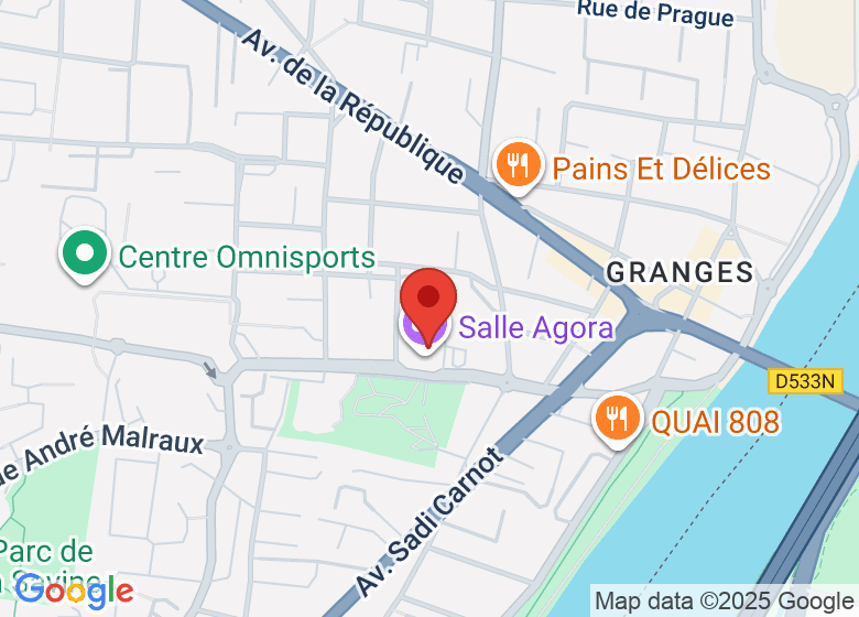 Carte montrant l'emplacement de Salle Agora