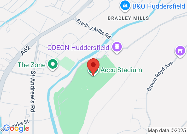Map showing location of Accu Stadium