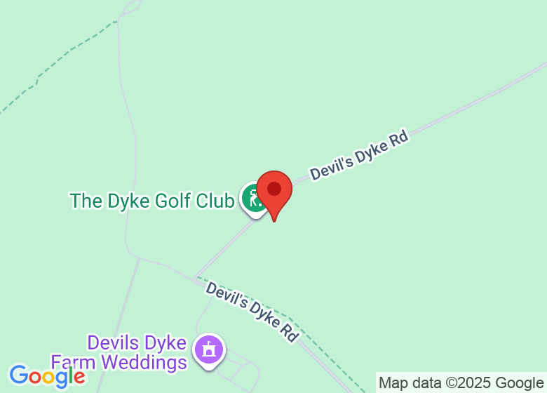 Map showing location of The Dyke Golf shop