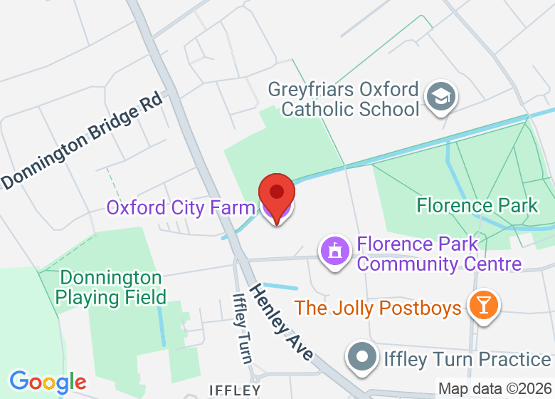 Map showing location of The Yurt, Oxford City Farm