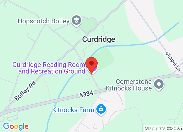 Map showing location of Curdridge Reading Room and Recreation Ground