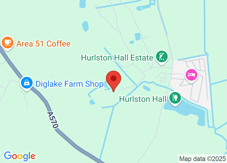 Map showing location of Hurlston Hall Estate