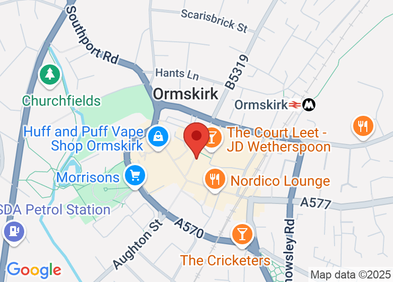 Map showing location of The Healthy Option