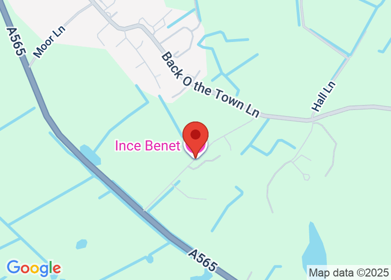 Map showing location of Ince Benet