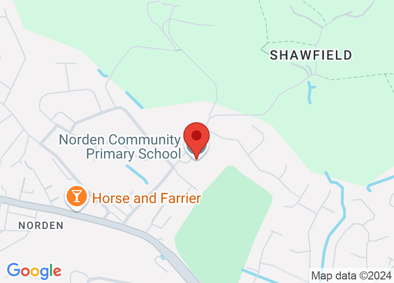 Map showing location of Norden Community Primary School