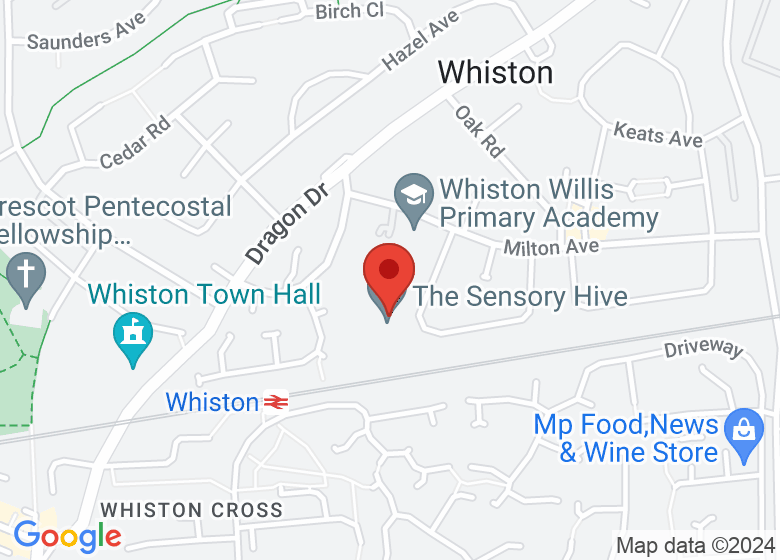 Map showing location of The Sensory Hive