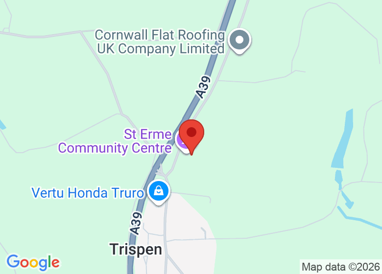 Map showing location of St Erme Community Centre