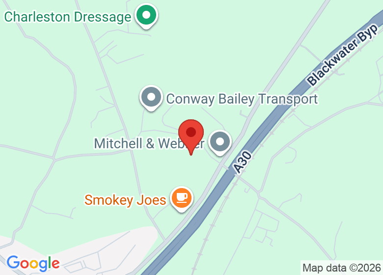 Map showing location of Cornwall Riding Centre