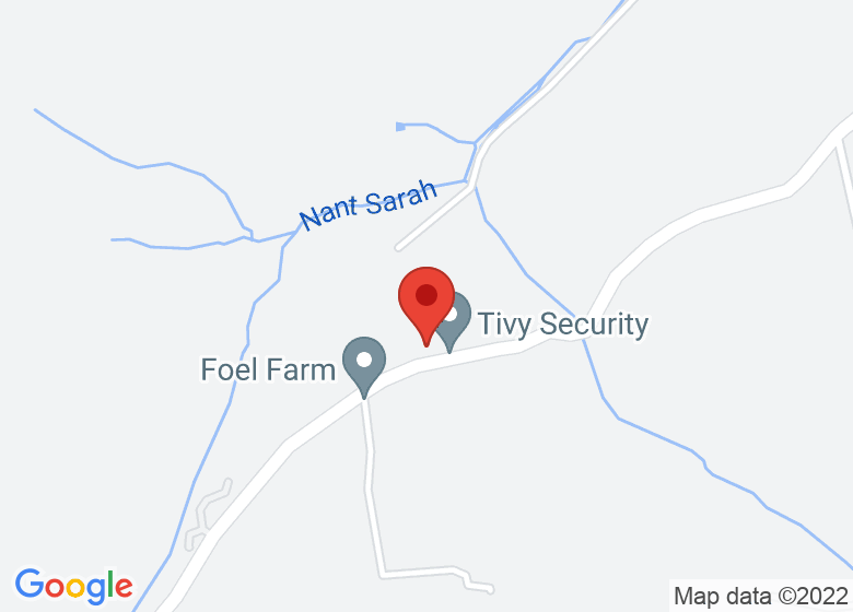 Map showing location of Danyrhelyg Community Garden