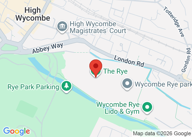 Map showing location of The Rye