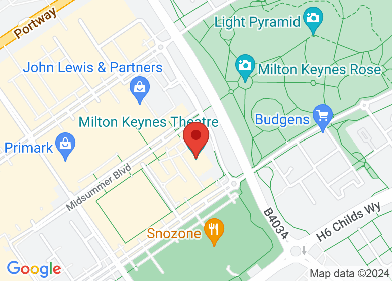 Map showing location of Milton Keynes Theatre