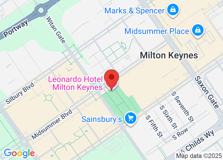Map showing location of Leonardo Hotel Milton Keynes