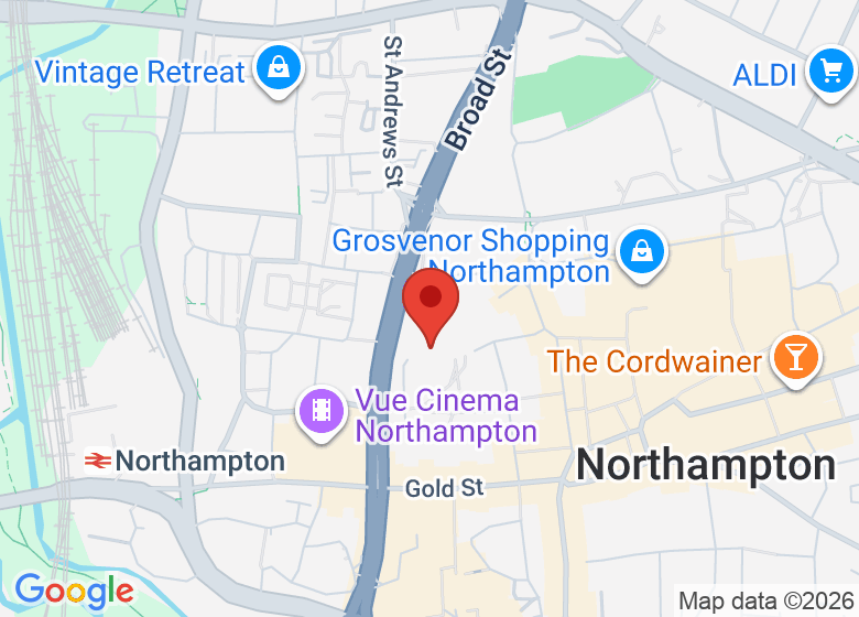 Map showing location of Mercure Northampton